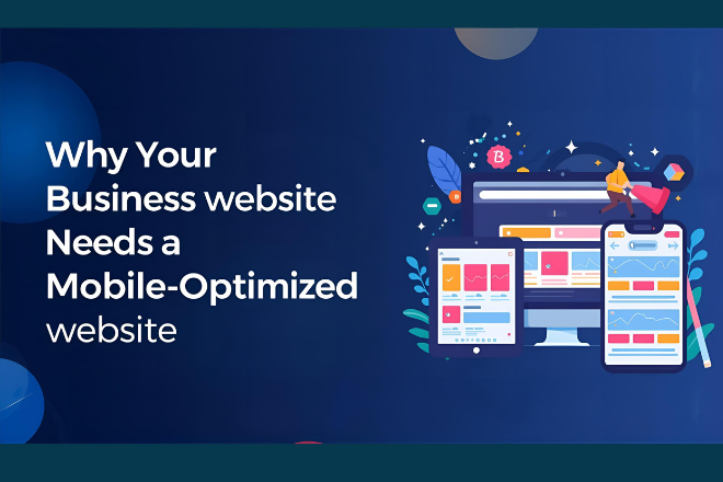 A split screen showing a well-optimized mobile site next to a poorly optimized one, highlighting the visual difference.