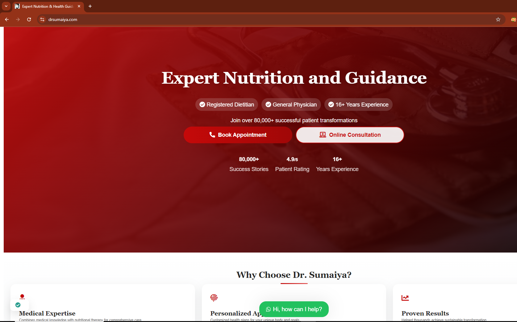 Website after critical error fix