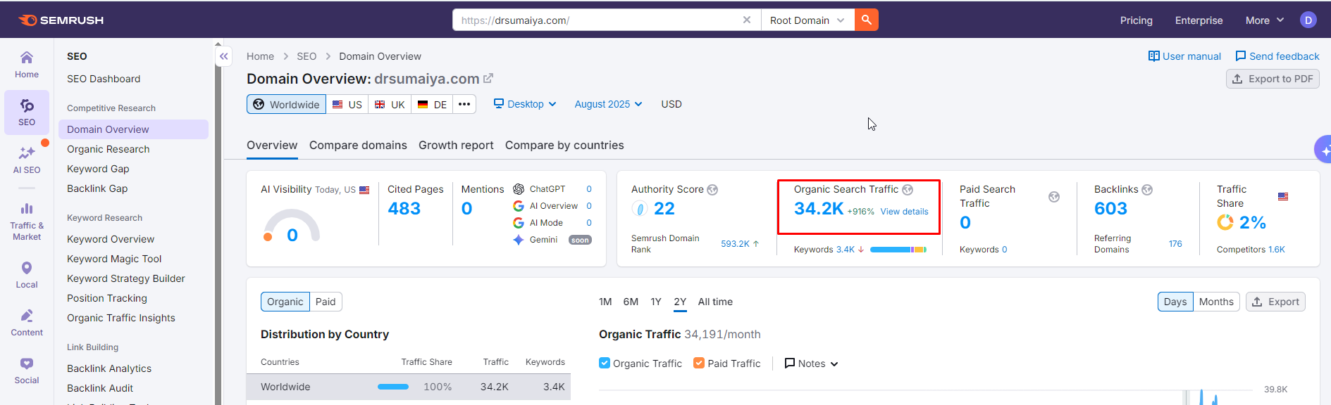 Ongoing SEO Results Graph