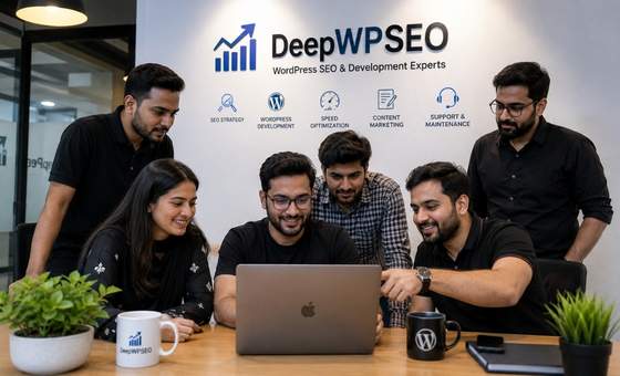PLACEHOLDER: [The DeepWPSEO team collaborating in a modern agency workspace, representing human-first strategy]